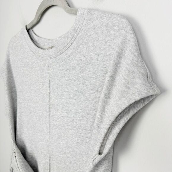 ATHLETA | Embrace Gray Sweatshirt Tunic Dress Tie Sash Women’s Size X-Small - Picture 6 of 13